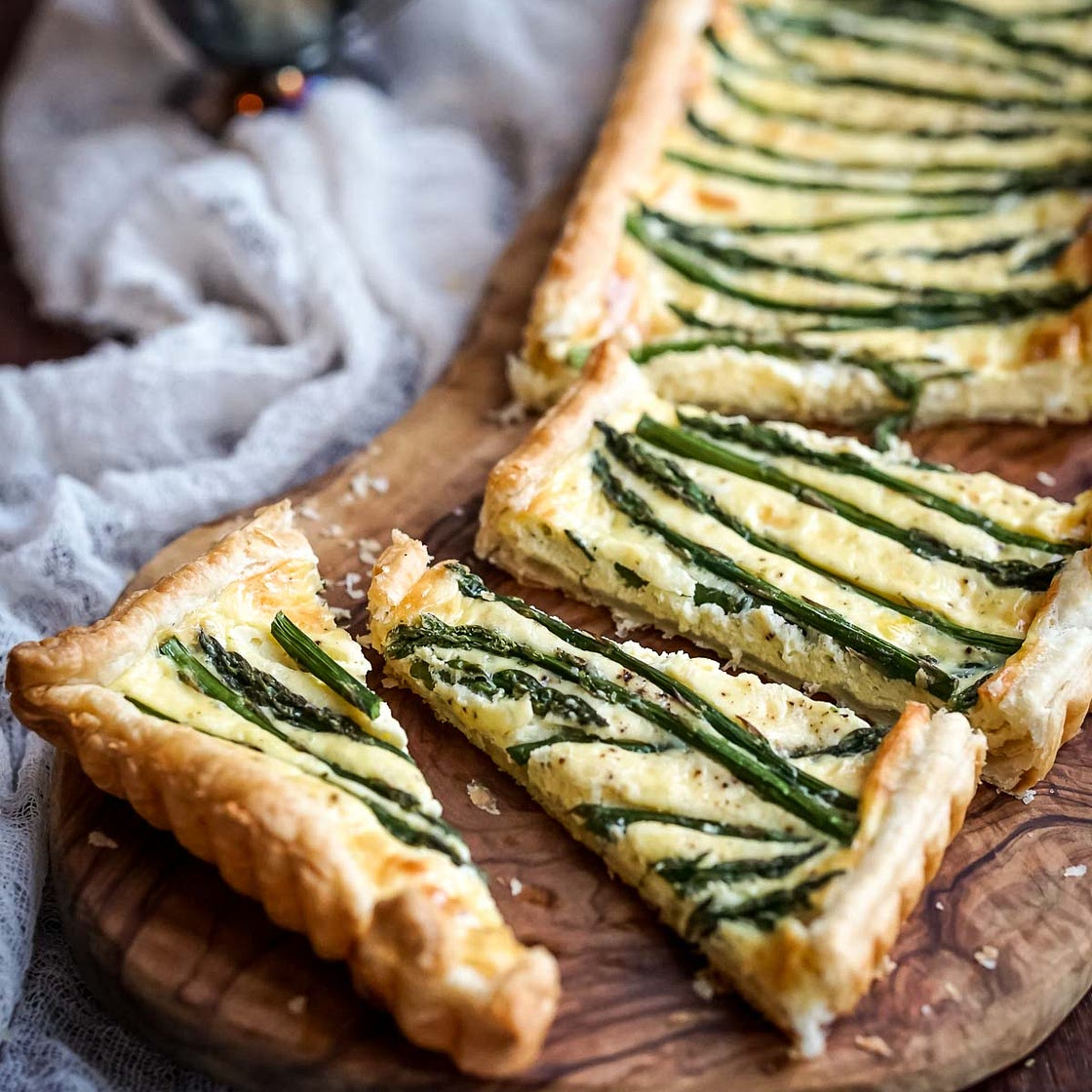 Puff Pastry Goat Cheese Asparagus Tart