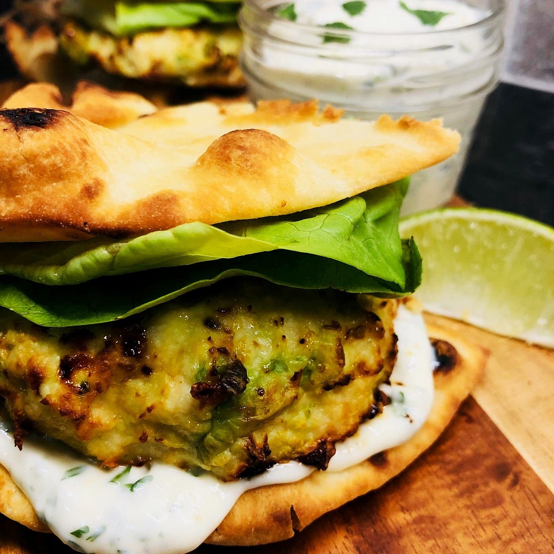 Air Fryer Chicken Avocado Burgers
