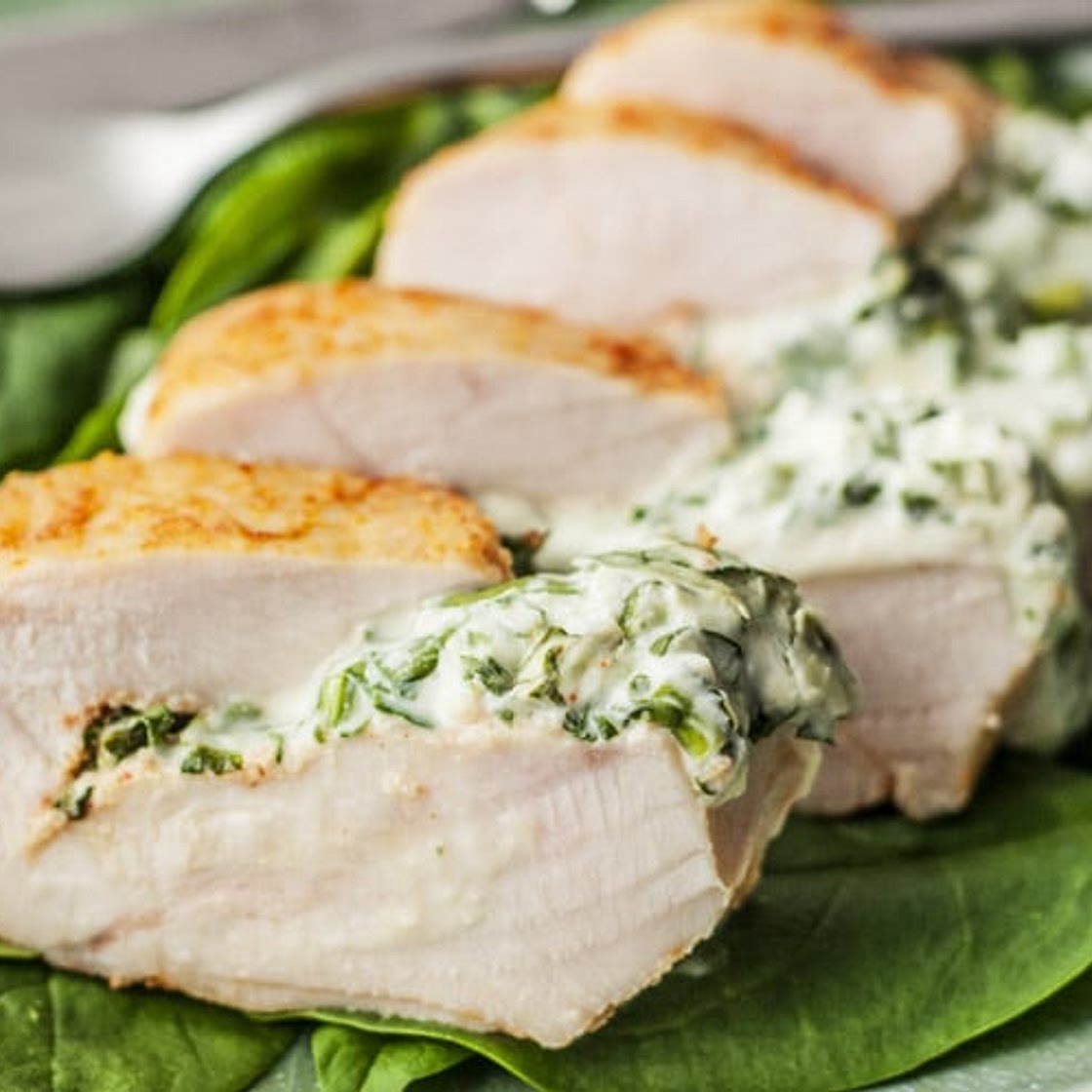Skinny Spinach Stuffed Chicken Breast