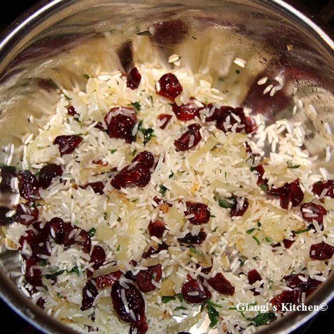 Rice with Dried Cranberries
