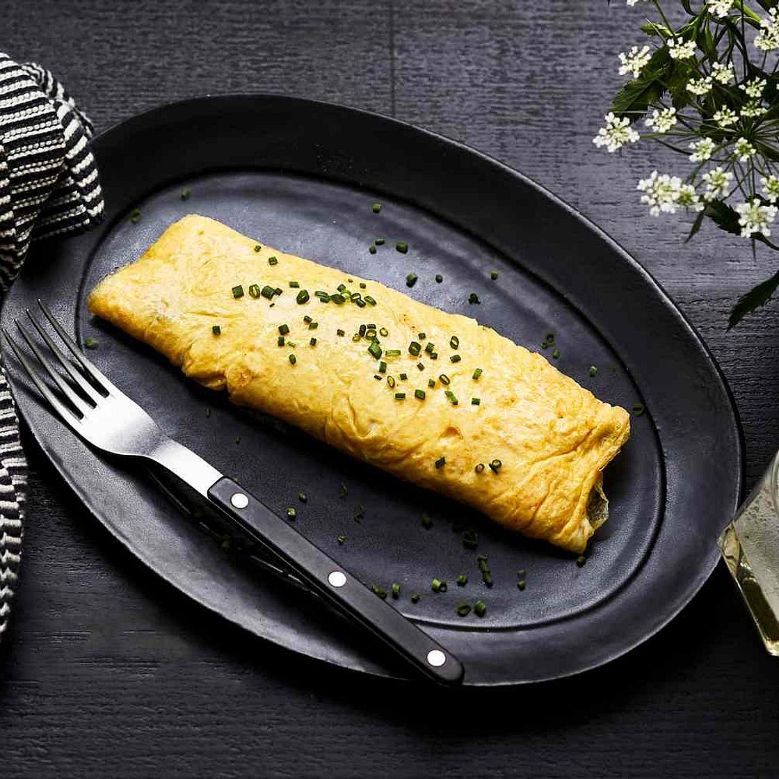 Tortilla francesa con queso