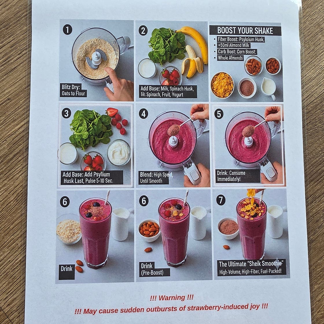 The Sheik Smoothie (Strawberry & Raspberries)