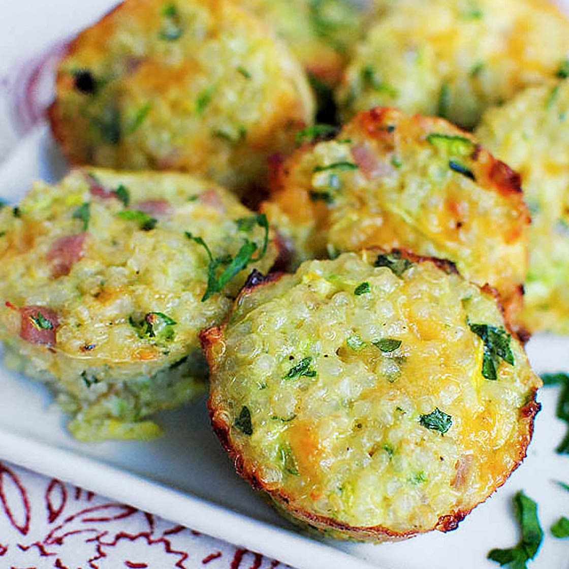 Mini Ham and Cheese Quinoa Cups