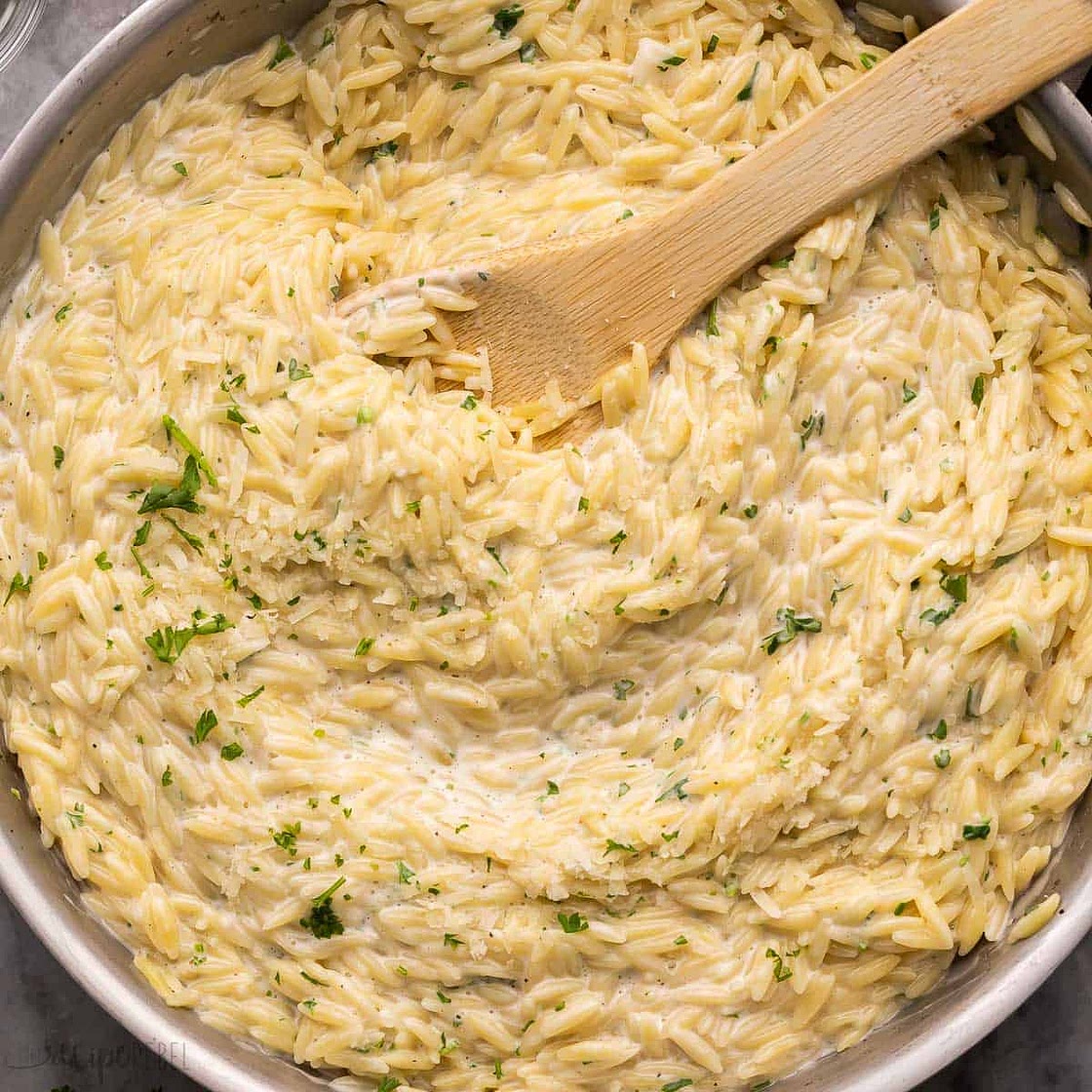 Garlic Parmesan Orzo Recipe