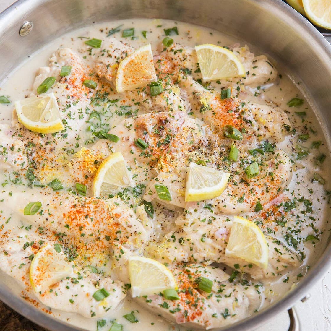 Creamy Lemon Garlic Chicken Recipe