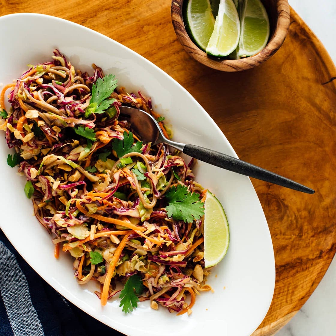 Peanut-Sesame Slaw with Soba Noodles