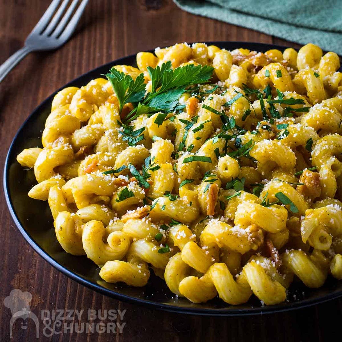 Bacon and Pumpkin Pasta