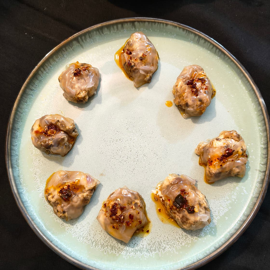 mushroom cream cheese rice paper dumplings