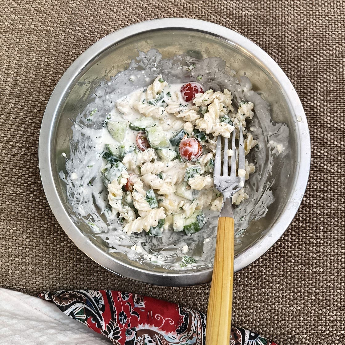 Creamy Greek-Style Pasta Salad