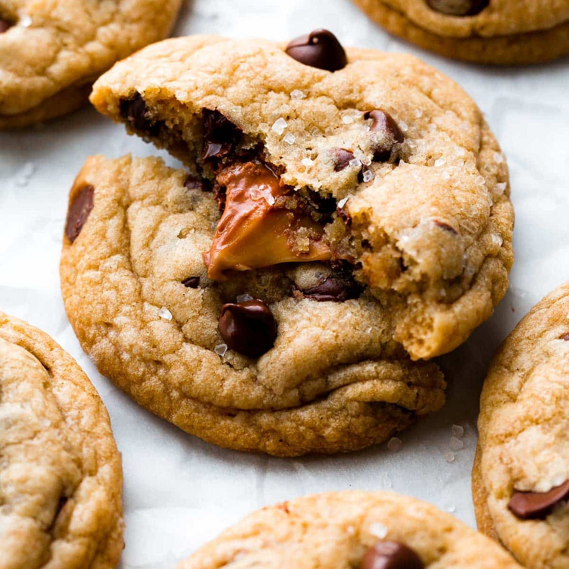 Salted Caramel Chocolate Chip Cookies