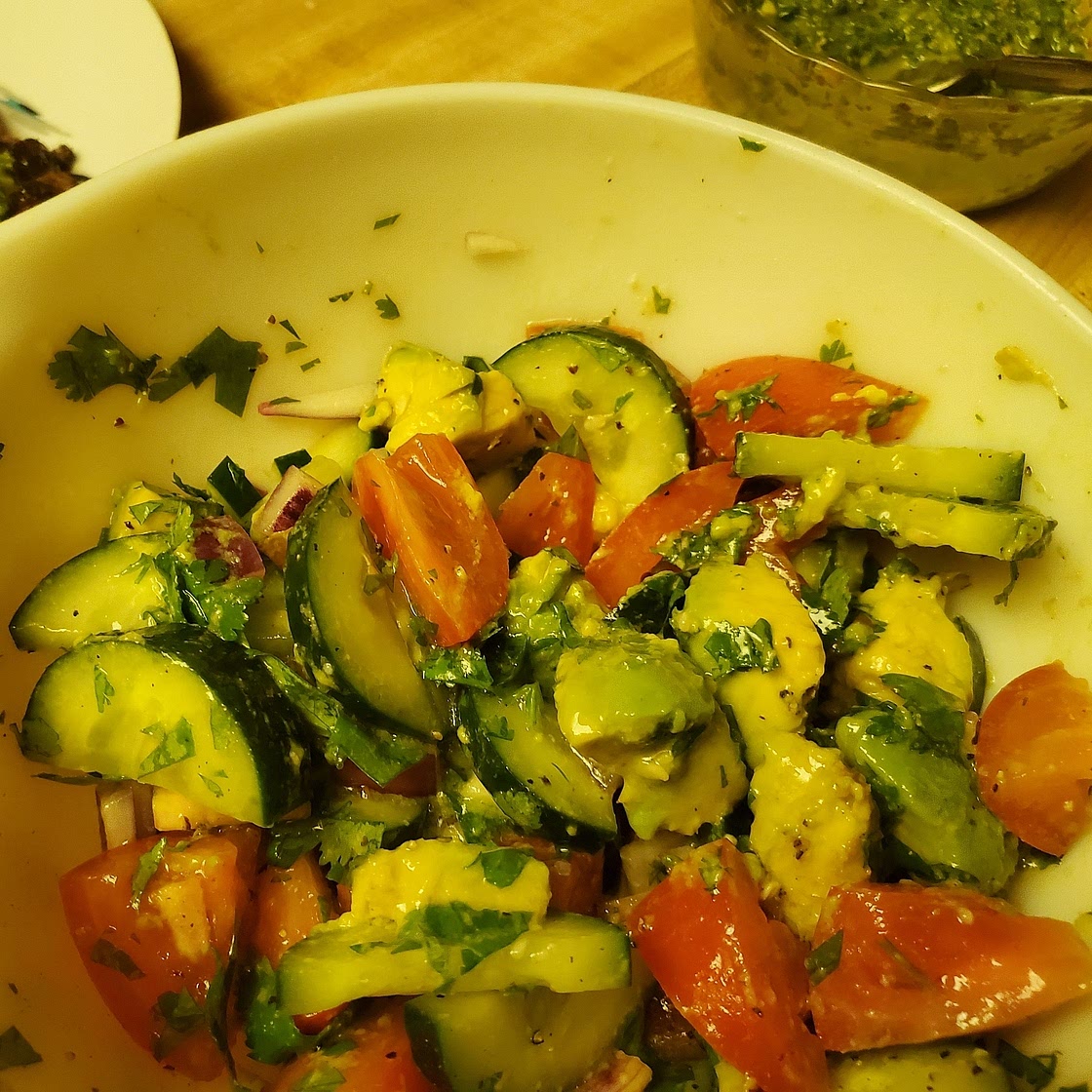 Cucumber, Tomato, And Avocado Salad Recipe by Tasty