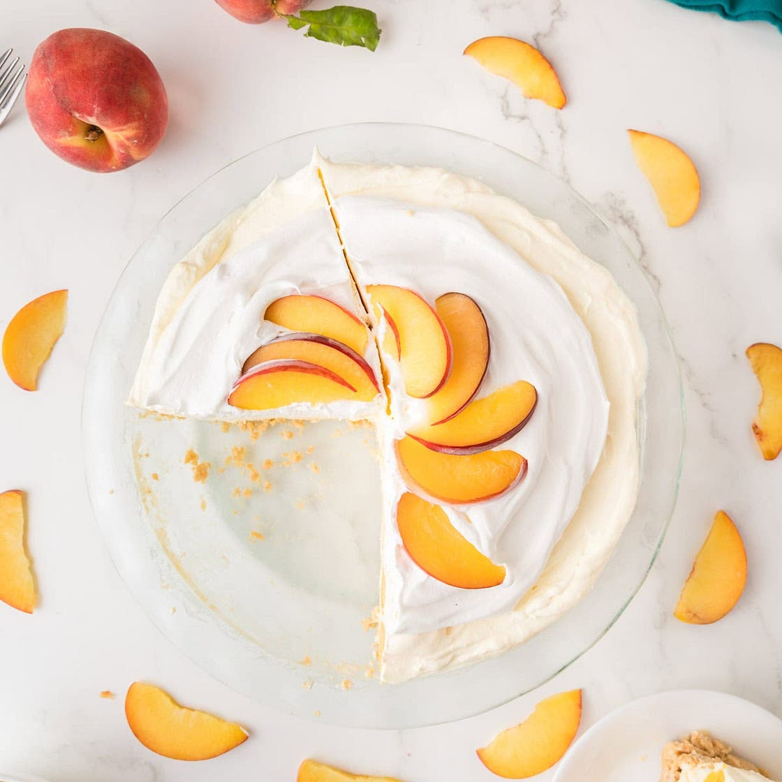 Peaches and Cream Jello Pie