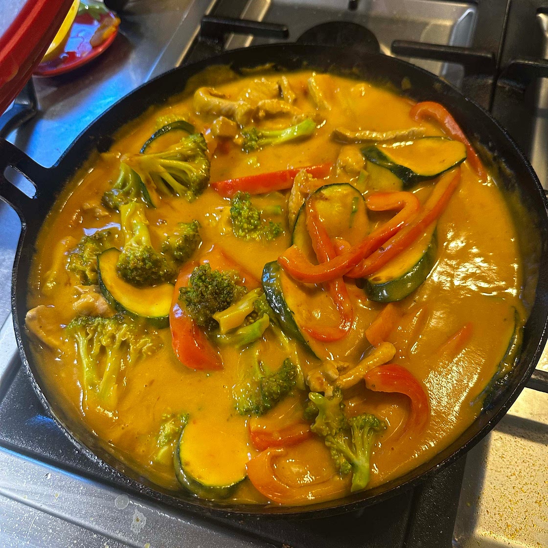Pork and pumpkin Thai curry 