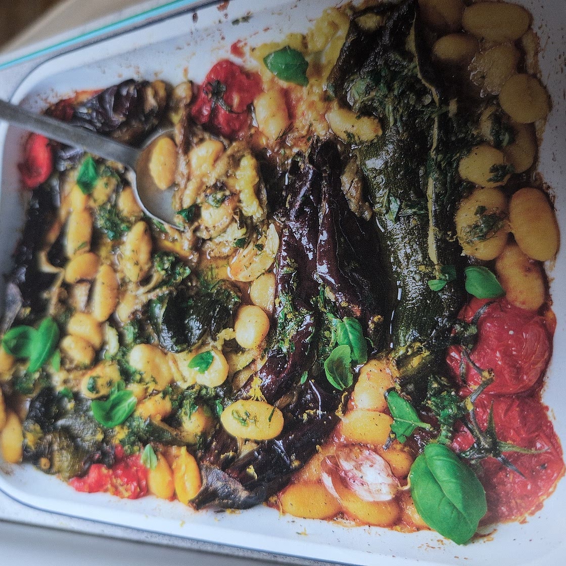 Slow roasted veggie gnocchi Traybake