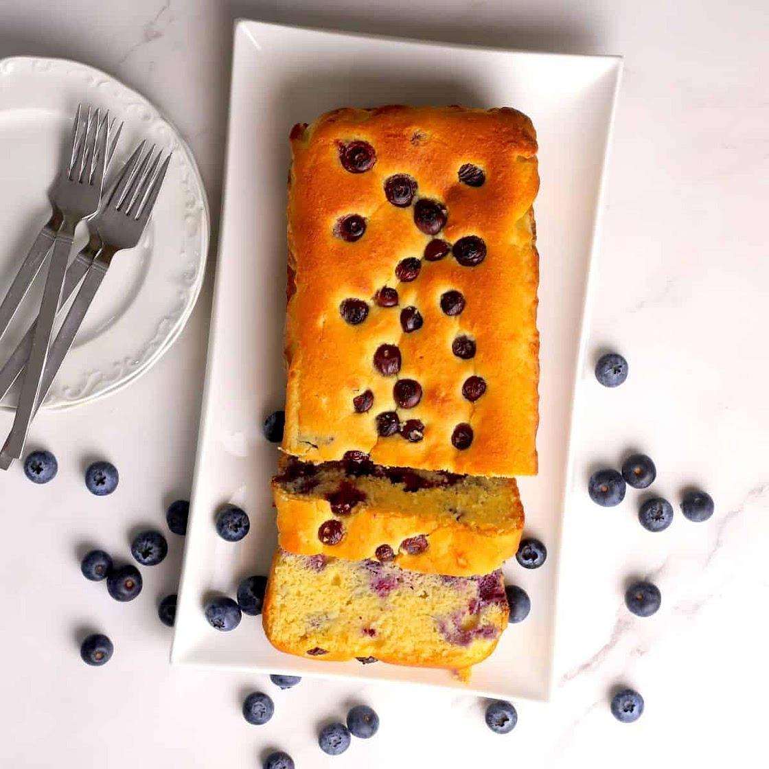 Blueberry Cottage Cheese Loaf