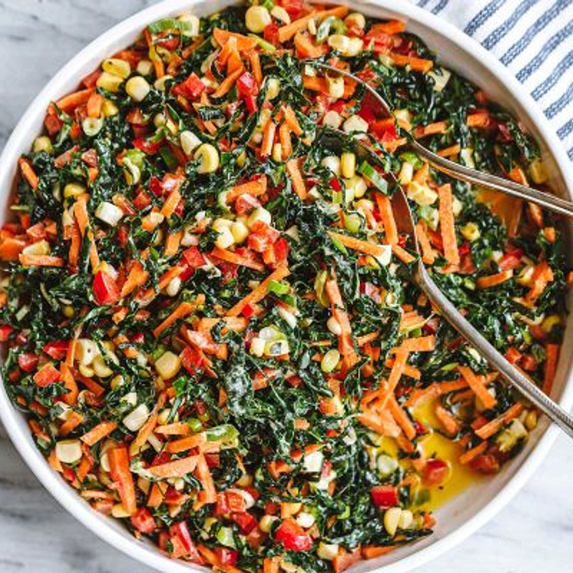 Garlic Sautéed Cabbage Kale Skillet