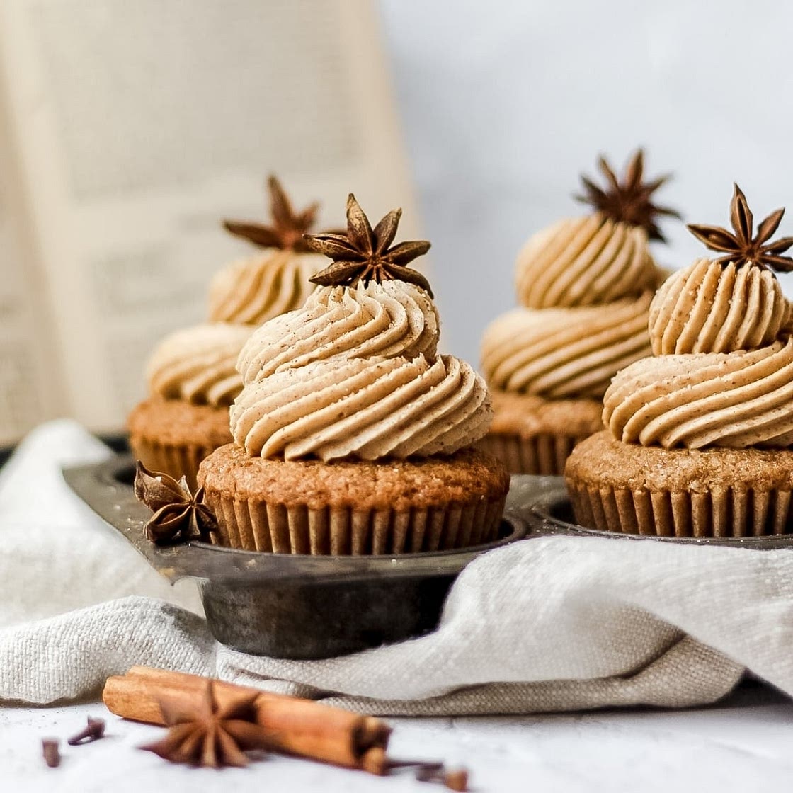 Brown Butter Dirty Chai Cupcakes