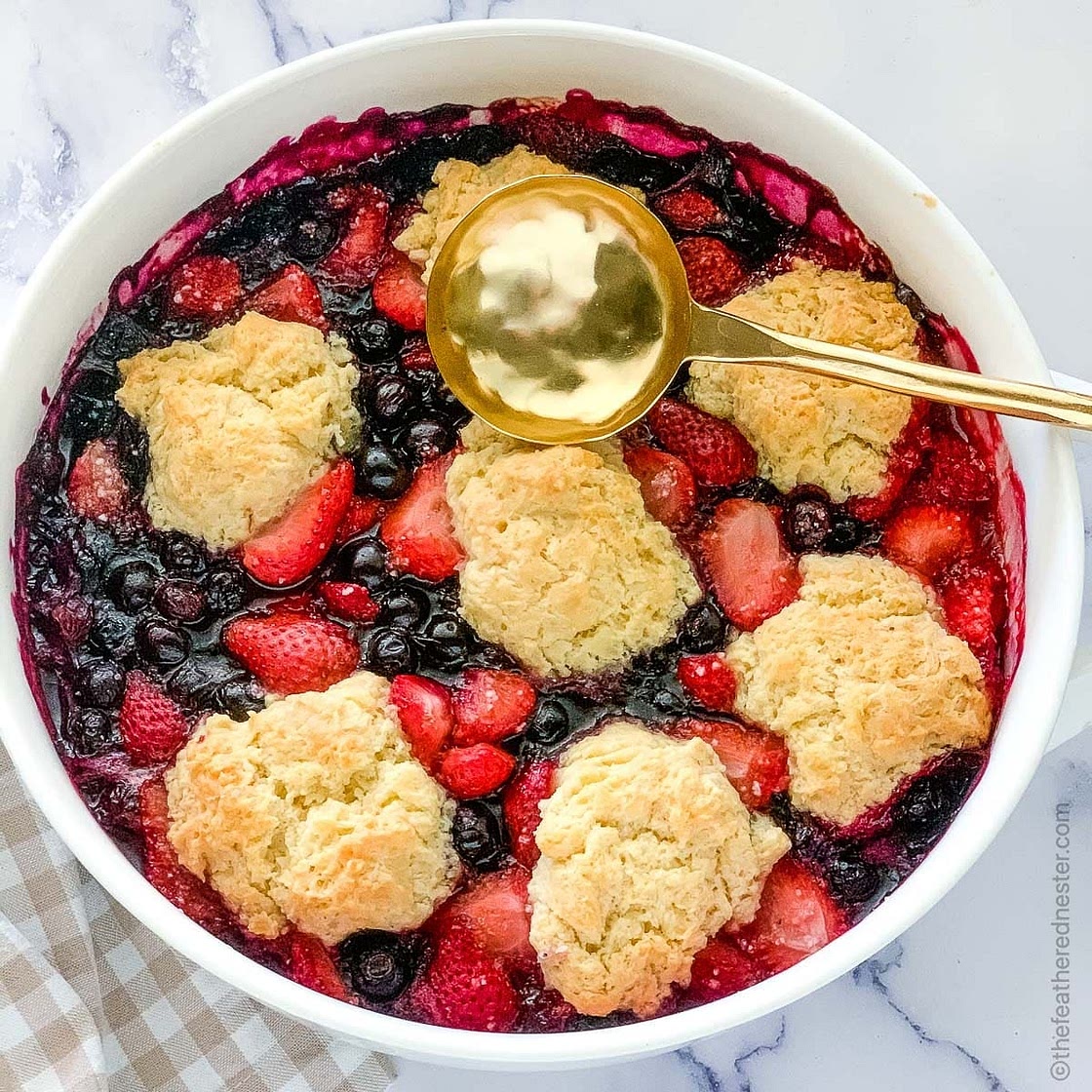 Strawberry Blueberry Cobbler