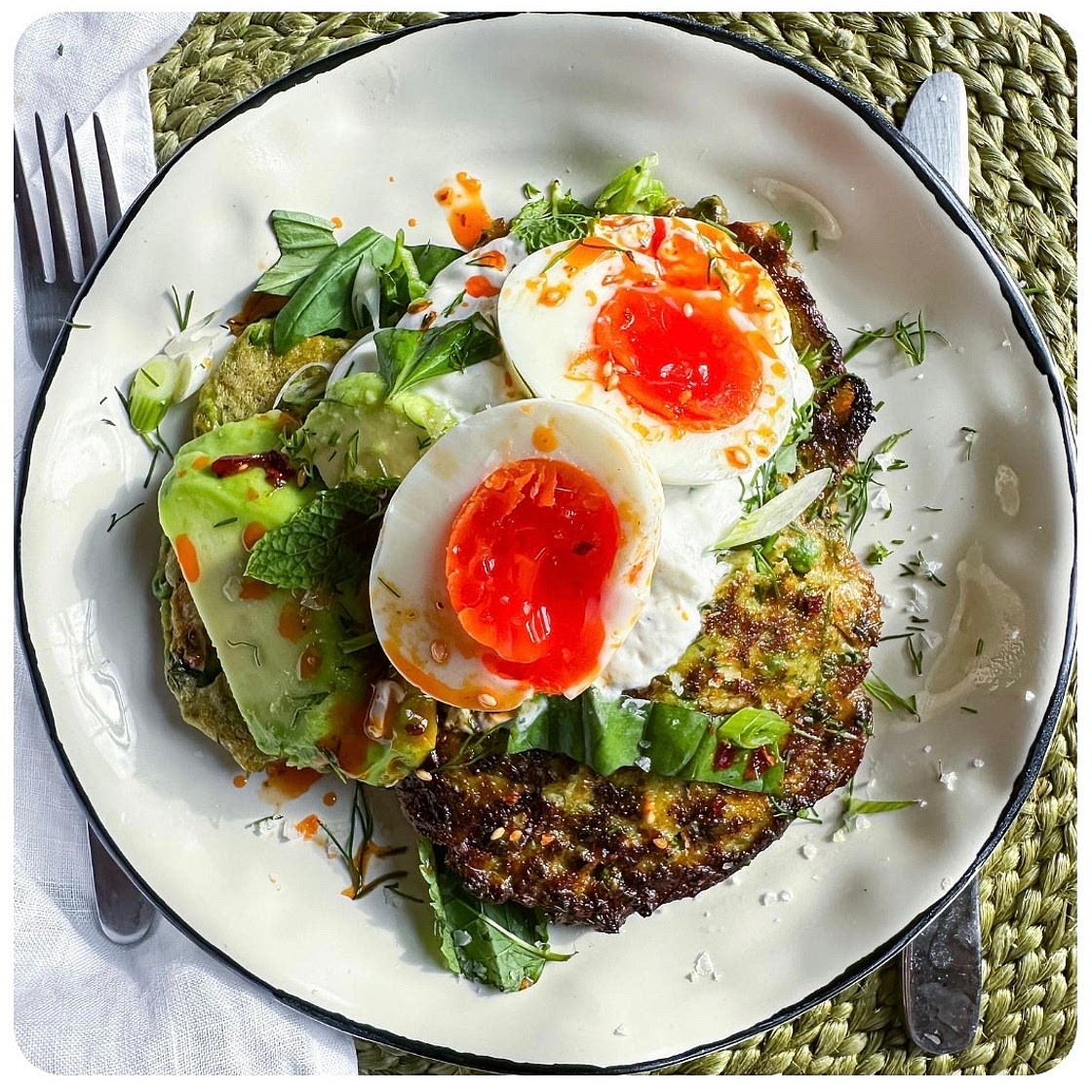 Herby Pea Pancakes
