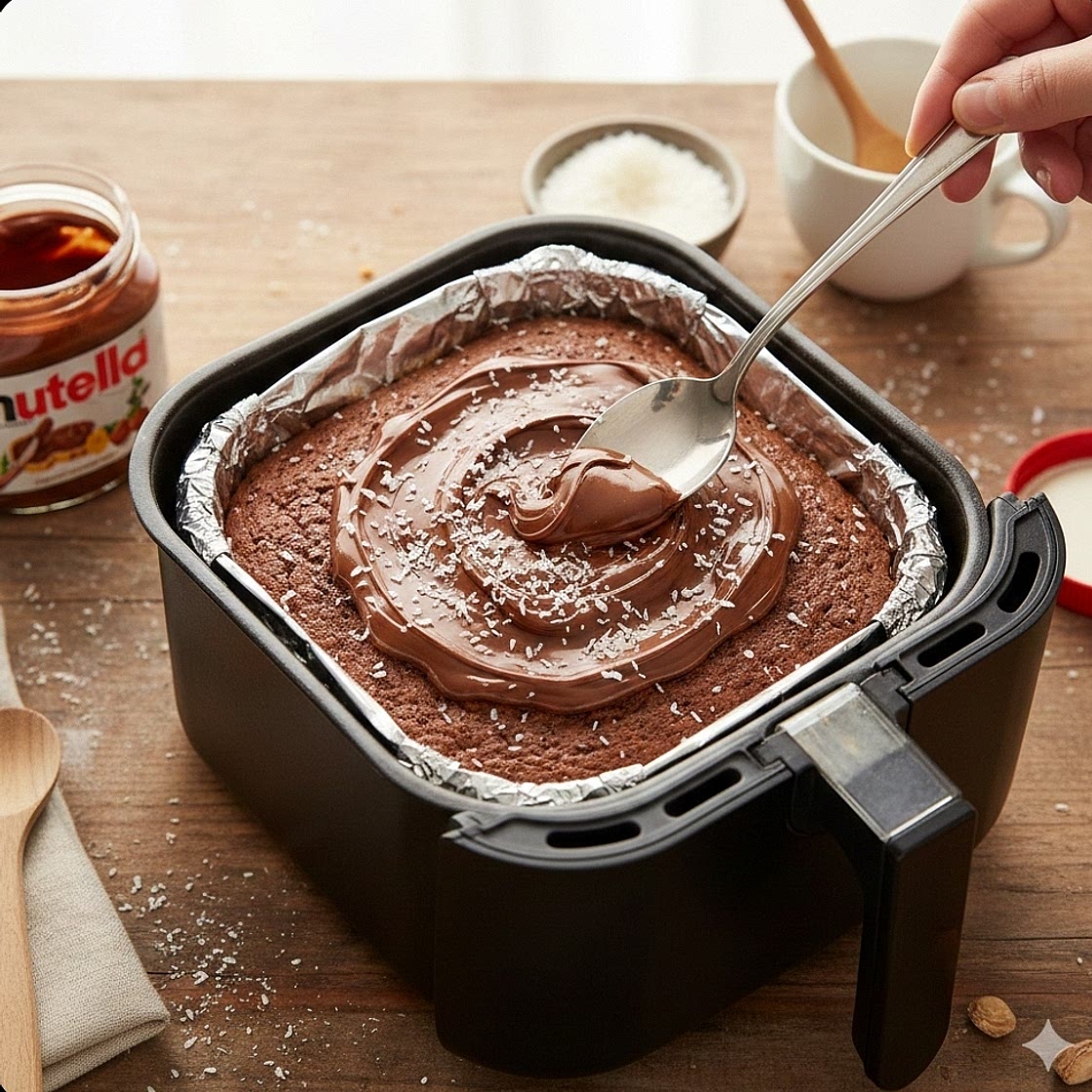 Torta al cioccolato in friggitrice ad aria