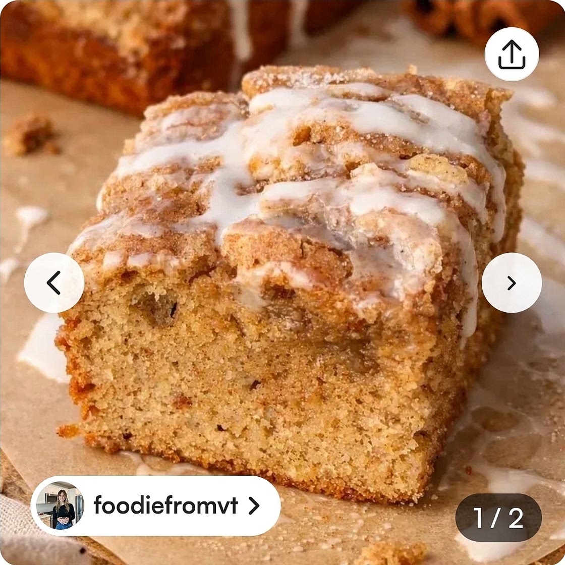 Cinnamon Roll Banana Bread