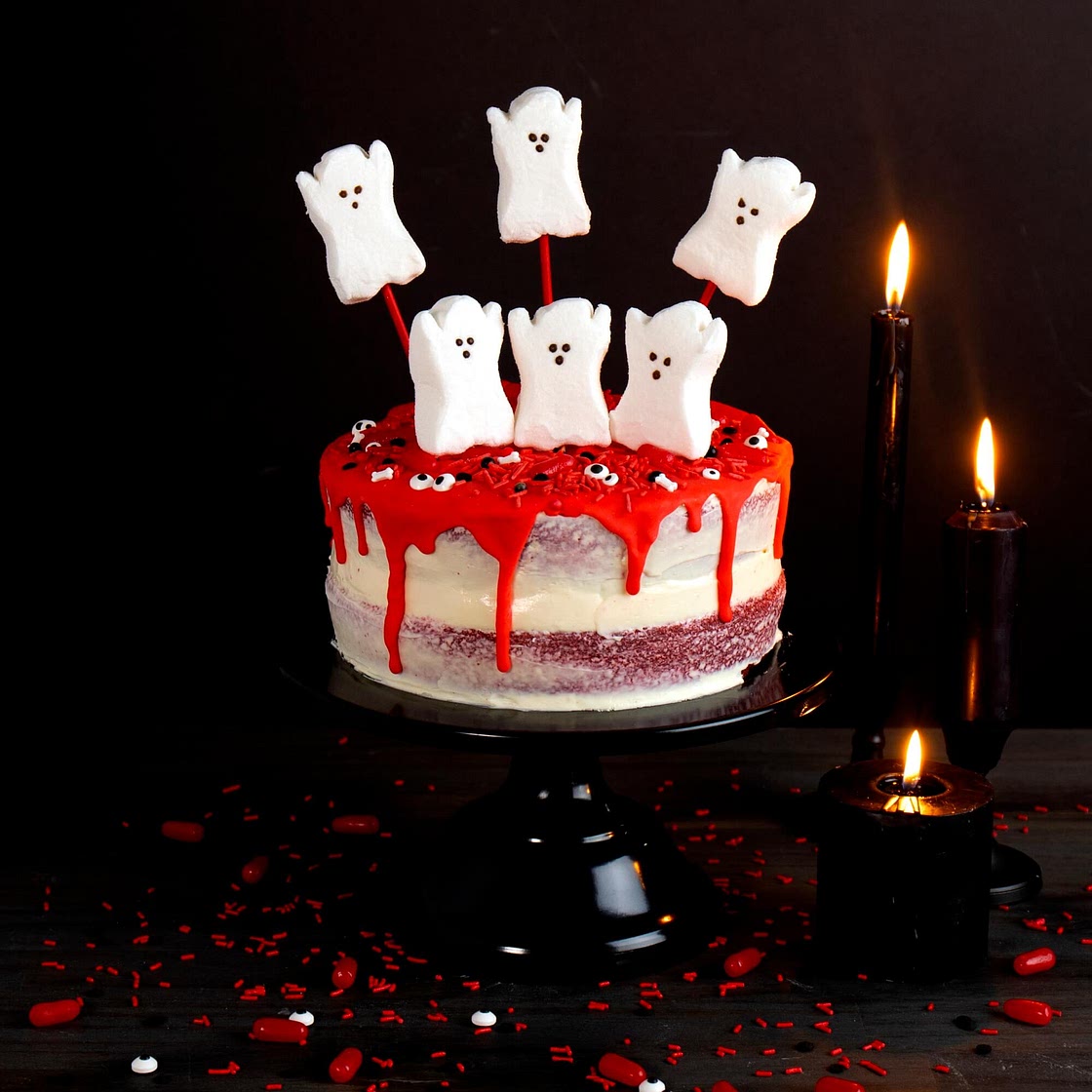 PEEPS® Halloween Red Velvet Layer Cake Recipe