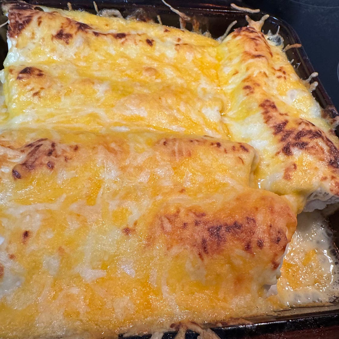Easy Creamy White Chicken Enchiladas