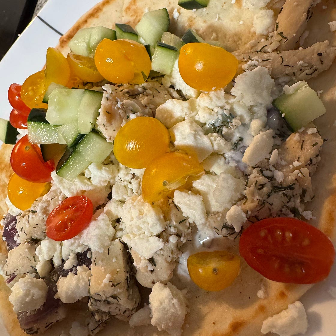 Mediterranean Chicken Pita Tacos Recipe