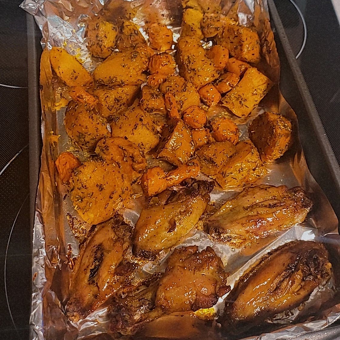 Easy Roasted Sweet Potatoes & Carrots