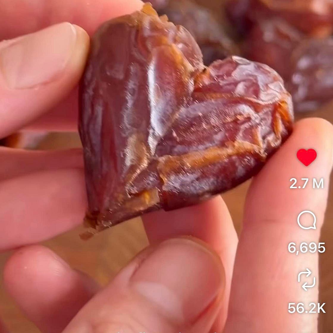 Chocolate covered date hearts
