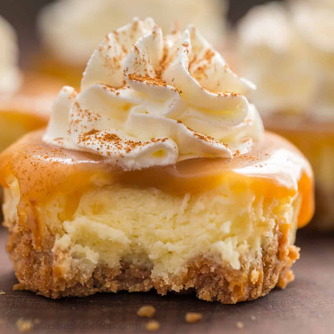Mini Cheesecakes with Caramel Sauce