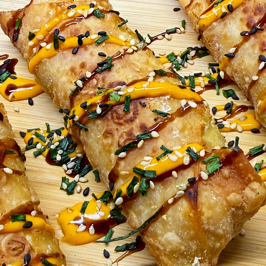 Spicy Crab Sushi Egg Rolls