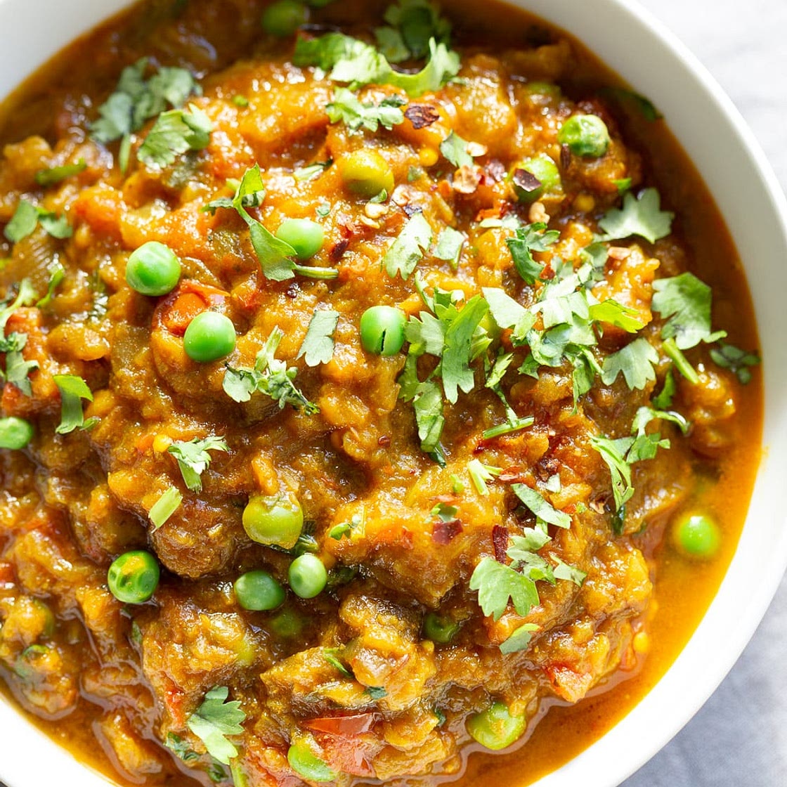Instant Pot Baingan Bharta Recipe - Spiced Mashed Eggplant
