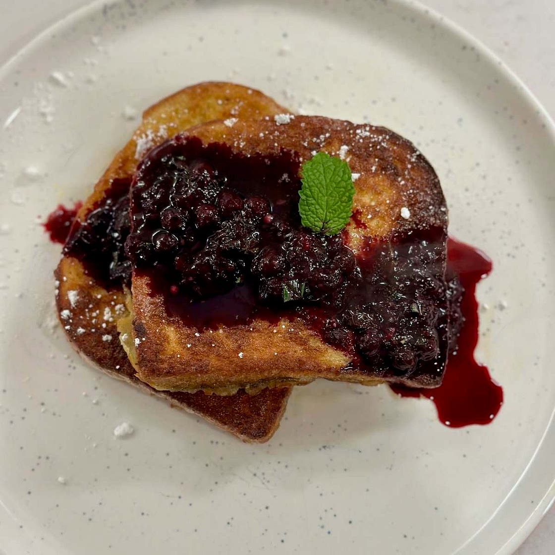 Brioche French Toast with Blueberry Compote