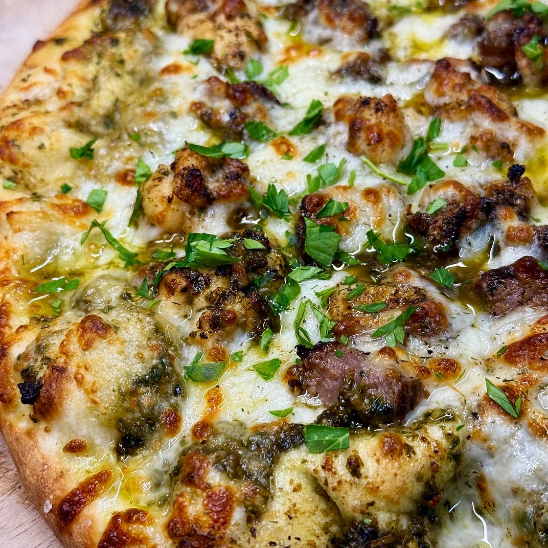 Steak and Lobster Outdoor Pizza