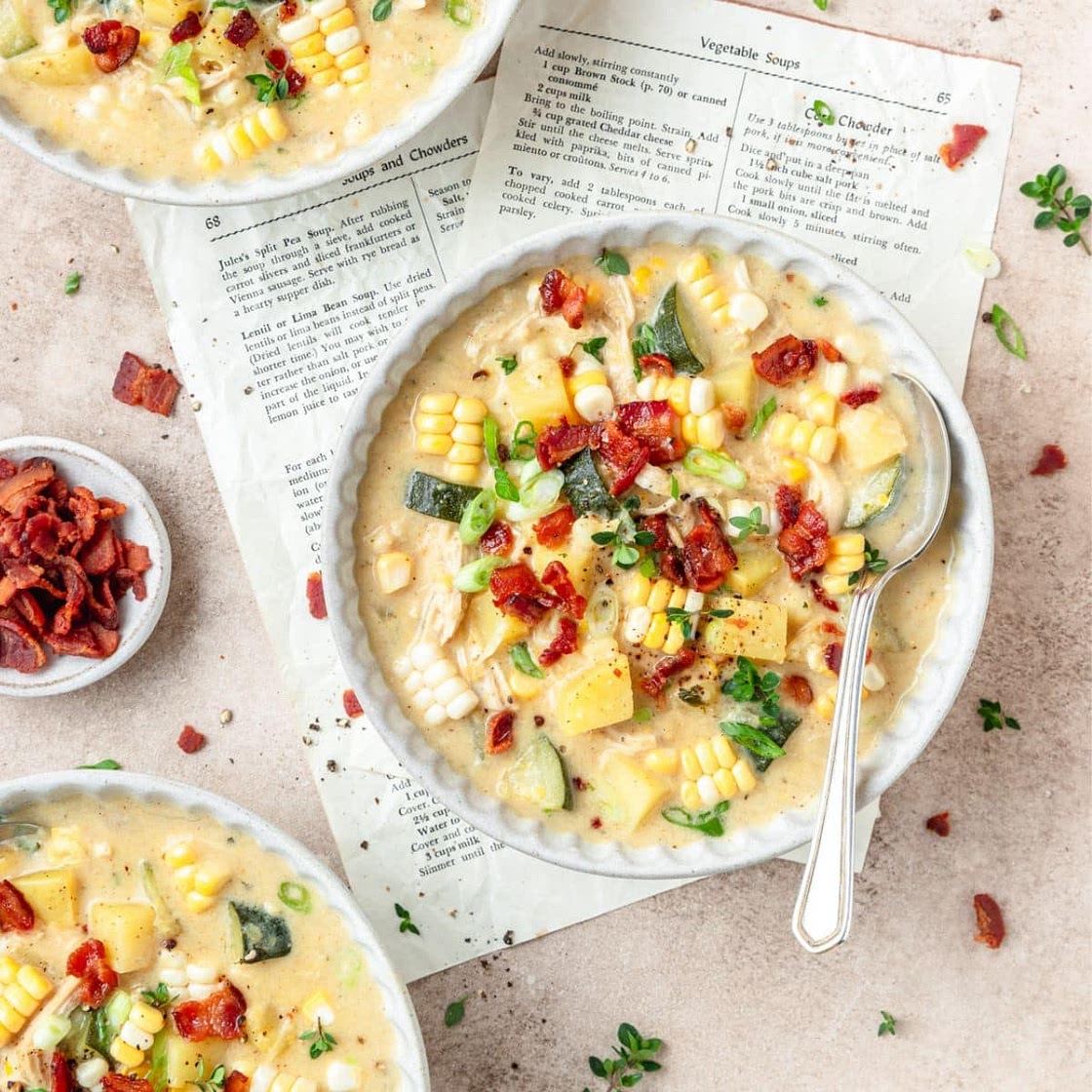 Creamy Chicken Corn Chowder with Bacon