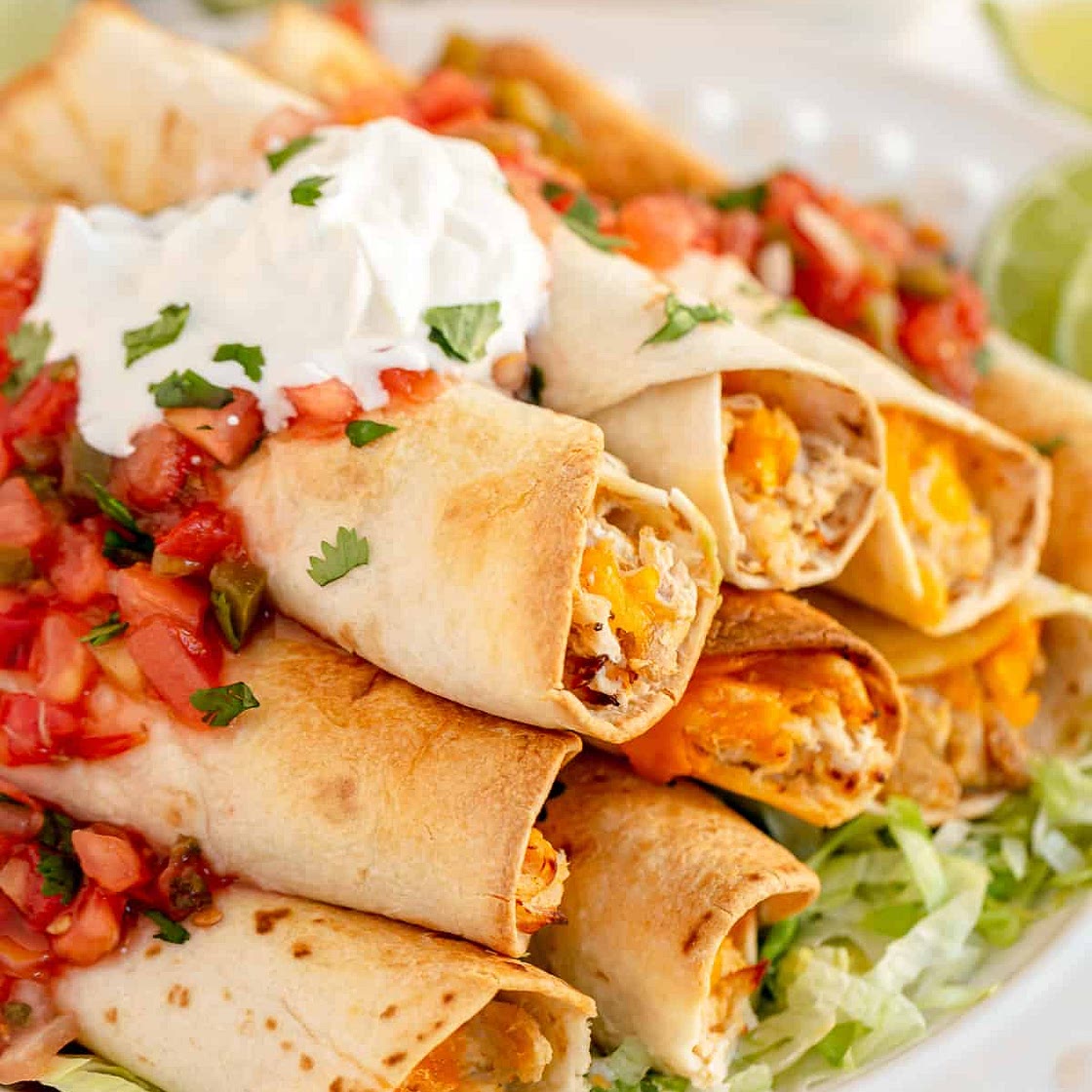 Air Fryer Cream Cheese Chicken Taquitos