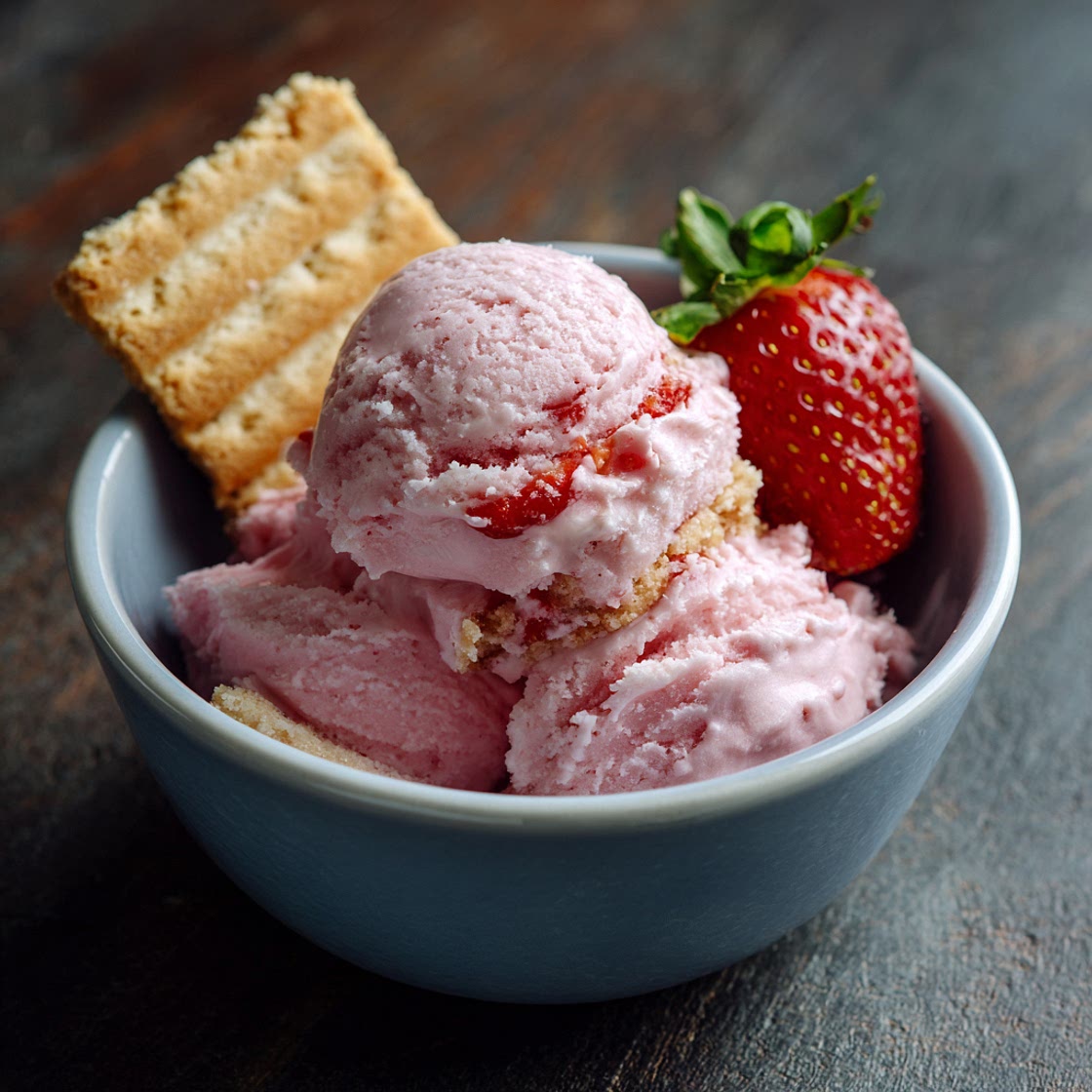 Strawberry Shortbread Frozen Yogurt