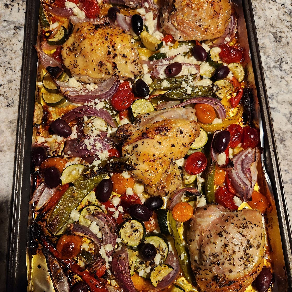 Greek Sheet Pan Chicken Dinner