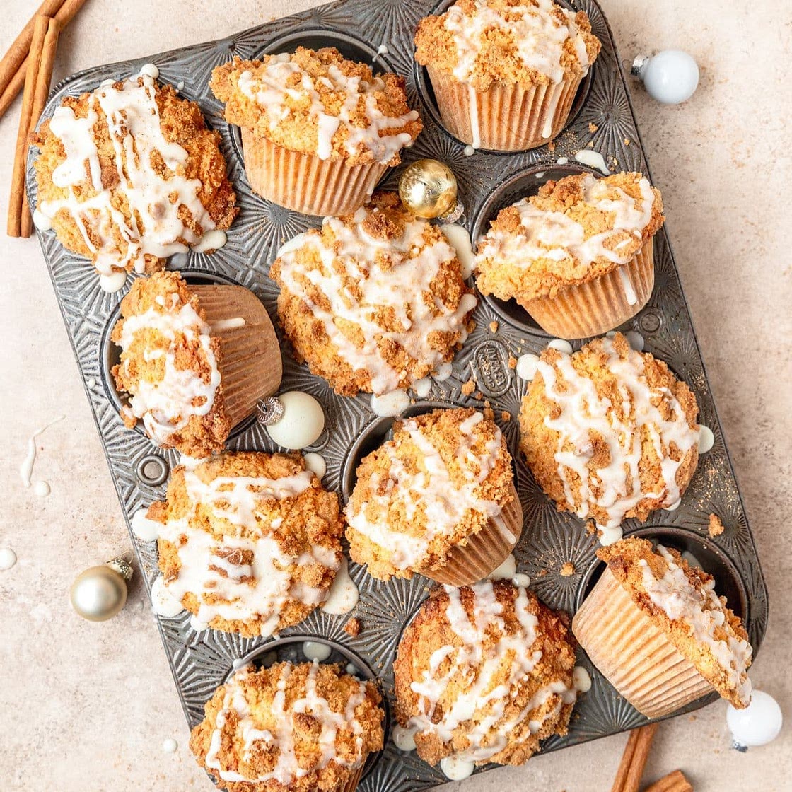 Brown Butter Eggnog Muffins