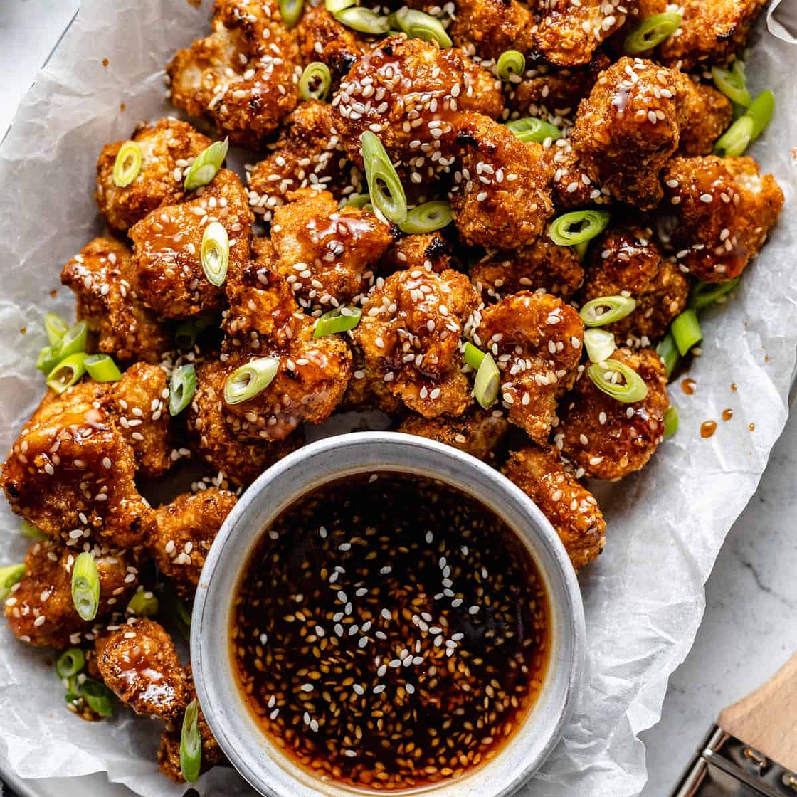 Sticky Sesame Vegan Cauliflower Wings