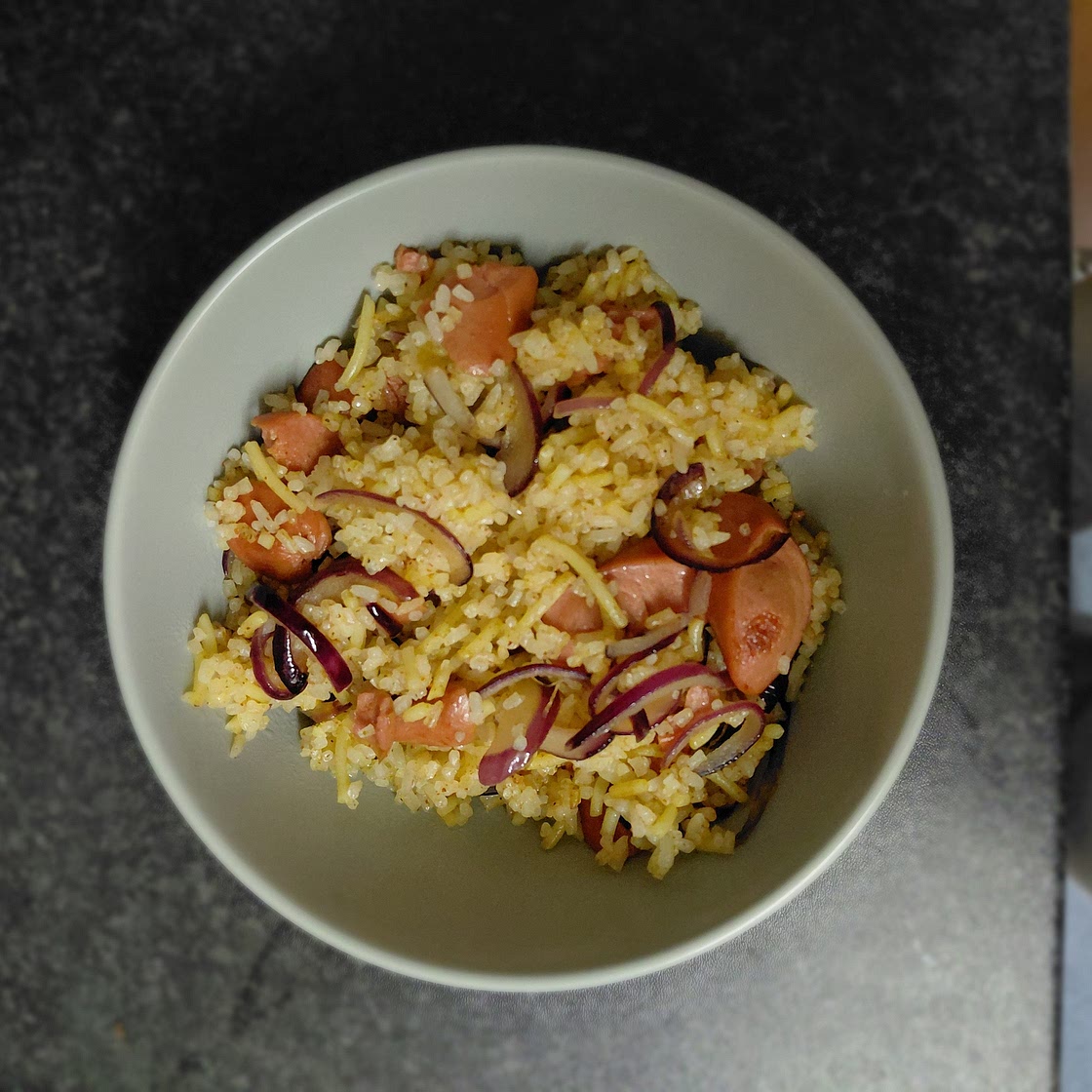 Stir fried rice Sausage