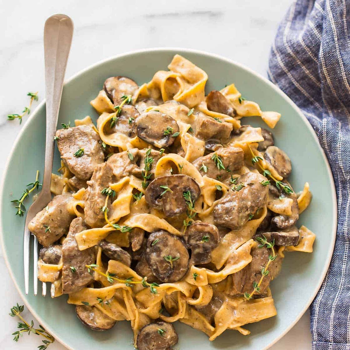 Slow Cooker Beef Stroganoff