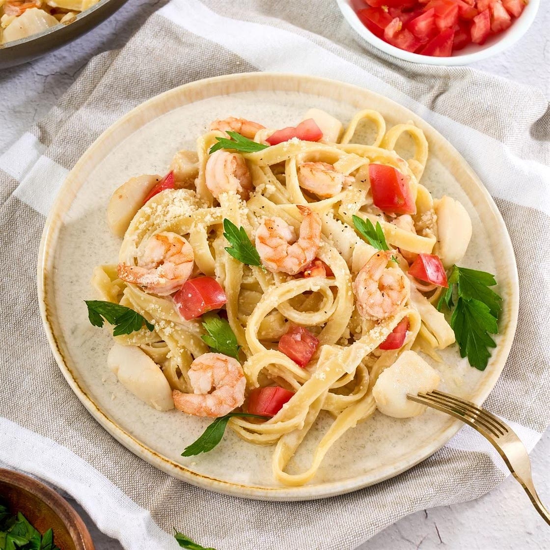 Seafood Fettuccine Alfredo