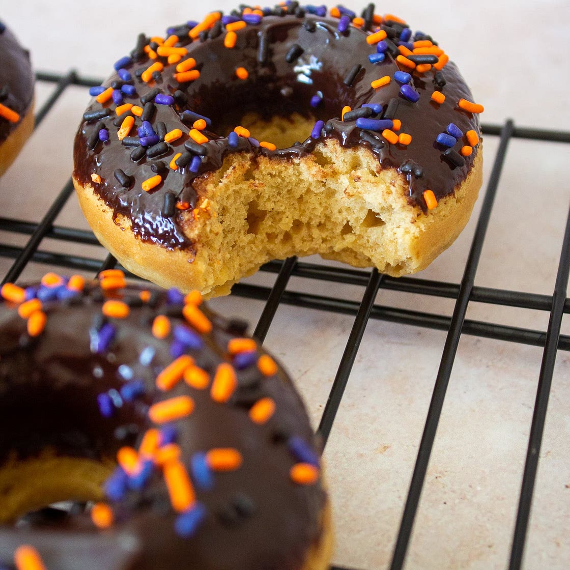 Chocolate Dipped Vanilla Donuts