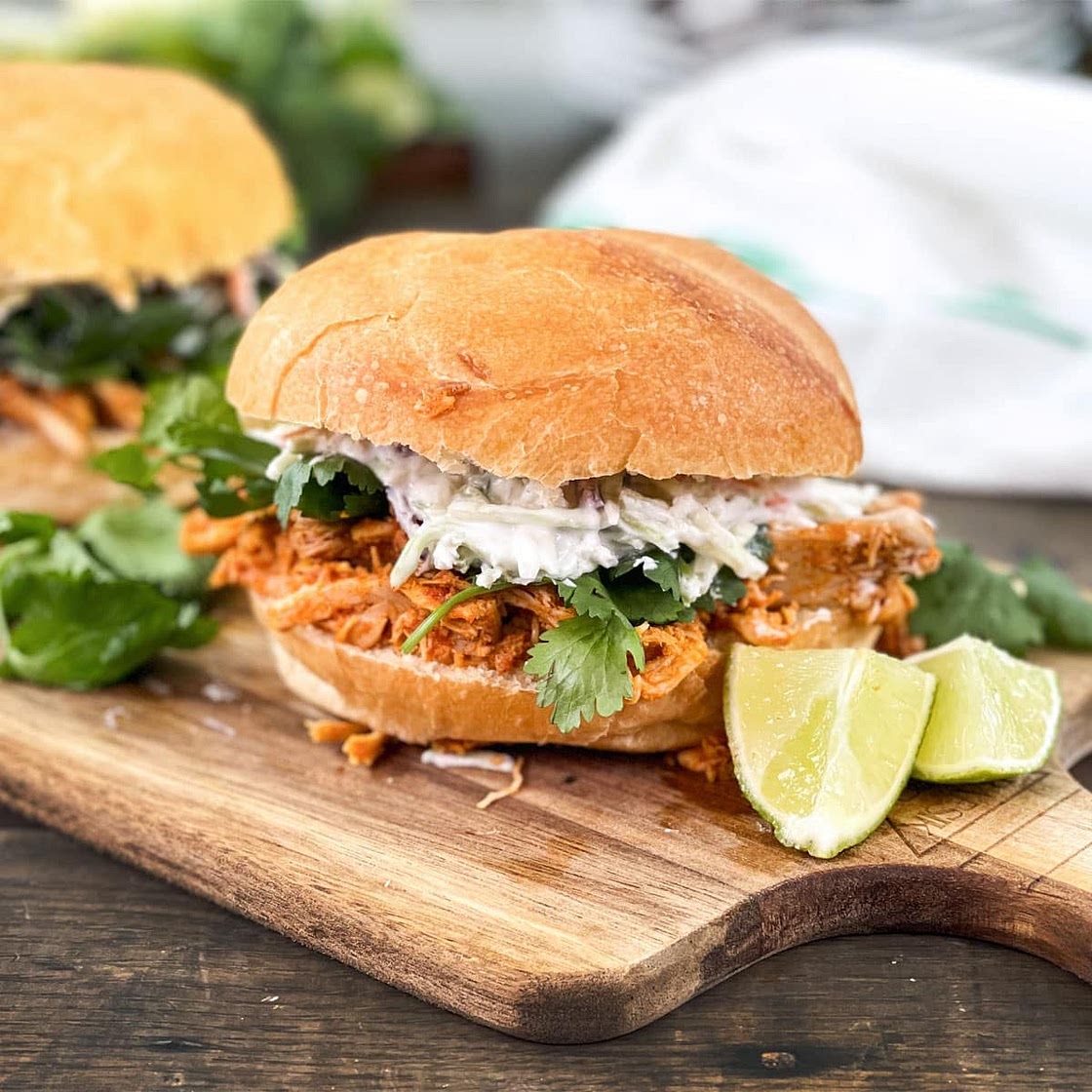 Thai Pulled Chicken Sandwiches Recipe
