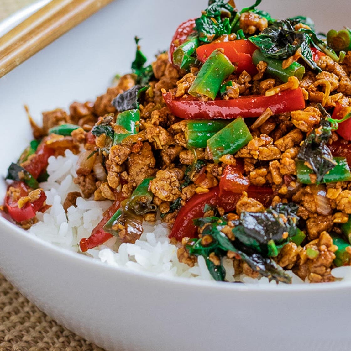 15 Minute Thai Basil Tofu Stir Fry (Pad Krapow)