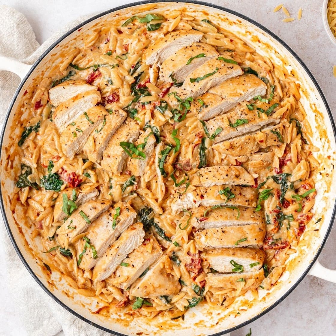 Creamy Tuscan Chicken Orzo
