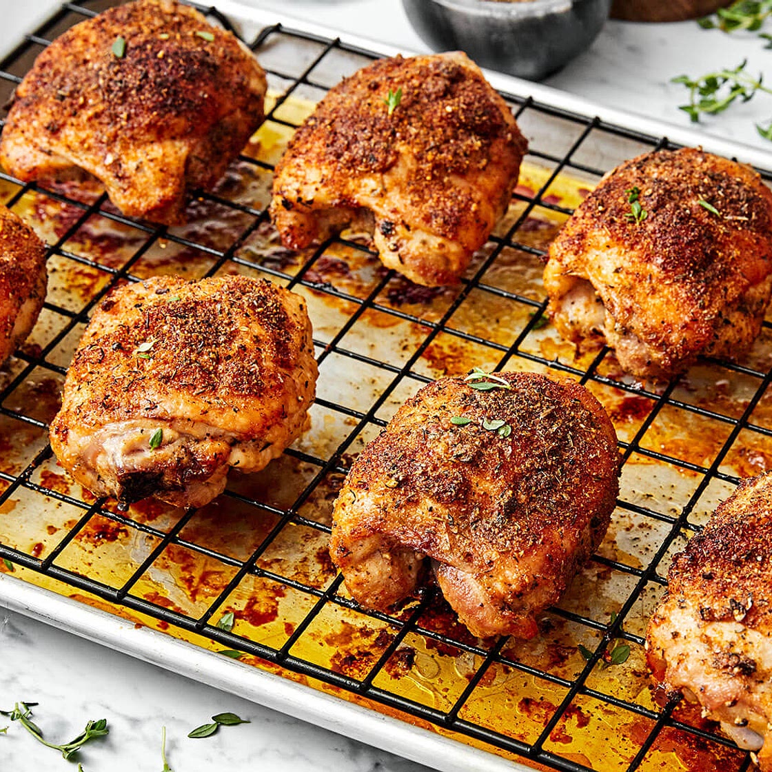 Crispy Baked Chicken Thighs