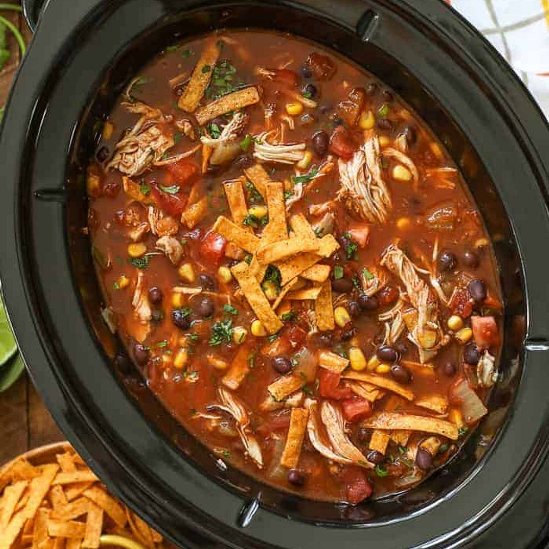 Slow Cooker Tortilla Soup